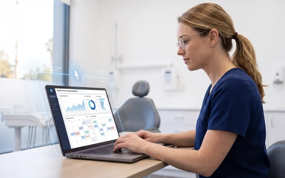 Cover of The Dental Content Engine, a free chatgpt & ai tools guide