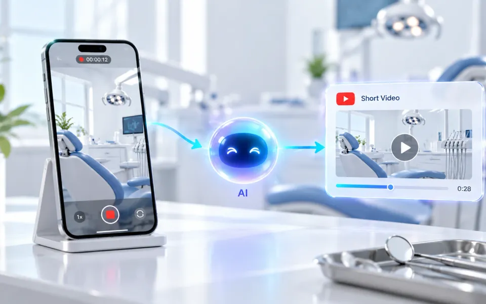 Cover of The Dentist's AI Video Shortcut, a free social media guide